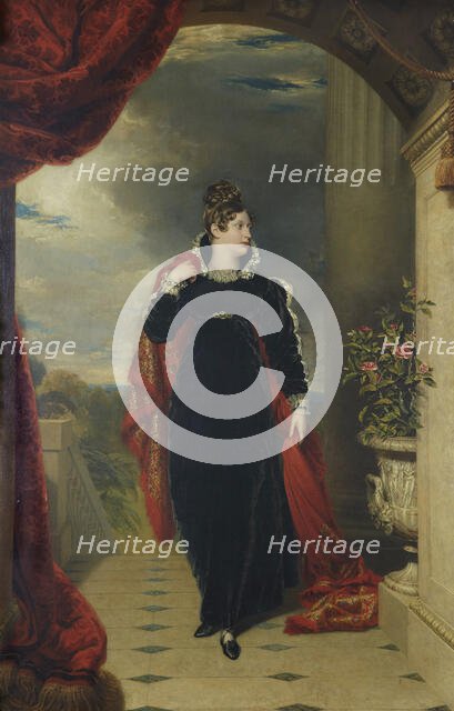 Portrait of Princess Charlotte of Wales (1796-1817), ca 1816. Creator: Dawe, George (1781-1829).