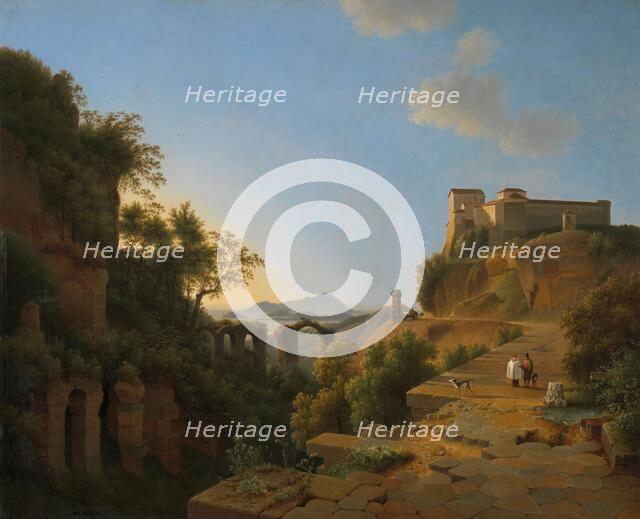 The Gulf of Naples with the Island of Ischia in the Distance, 1818. Creator: Josephus Augustus Knip.