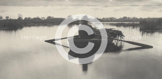 Rowing Home the Schoof-Stuff, 1886. Creators: Dr Peter Henry Emerson, Thomas Frederick Goodall.