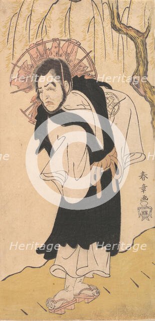 The Actor Nakamura Utaemon I as a Monk under a Willow Tree, 1726-1792. Creator: Shunsho.
