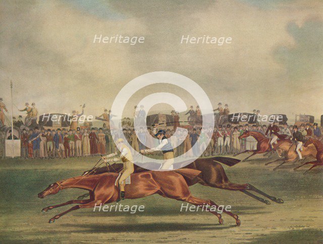 'Sir Joshua Beating Filho Da Puta at Newmarket', c1816, (1929). Artist: Frederick Rosenberg.