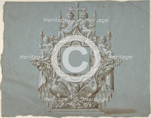 Ornamental design for liturgical object, 18th century. Creator: Anon.