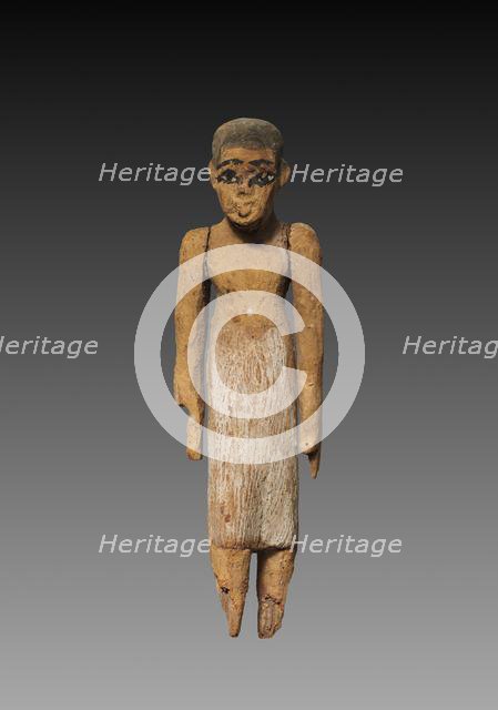 Model Figure of a Man, Perhaps a Boat Attendant, 2040-1648 BC. Creator: Unknown.