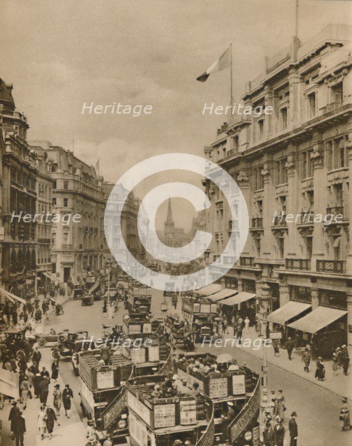 'Upper Part off Regent Street, The Paradise of London's Shoppers', c1935. Creator: Unknown.