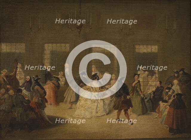 Theme from the Venetian Carnival-In the Parlatory of the Monastery, between 1780-1820. Creator: Unknown.