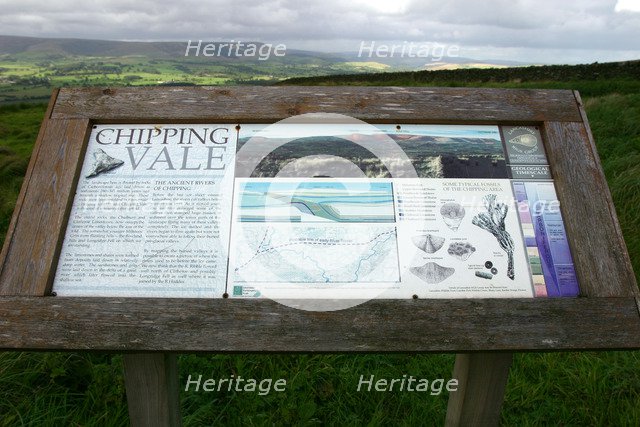 Information board, Chipping Vale, Lancashire.
