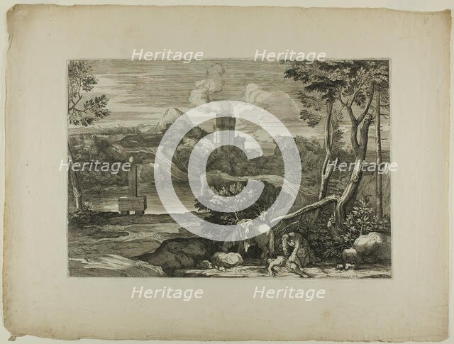 The Good Samaritan Anoints the Man Left for Dead with Oil and Water, 17th century. Creator: Sébastien Bourdon.