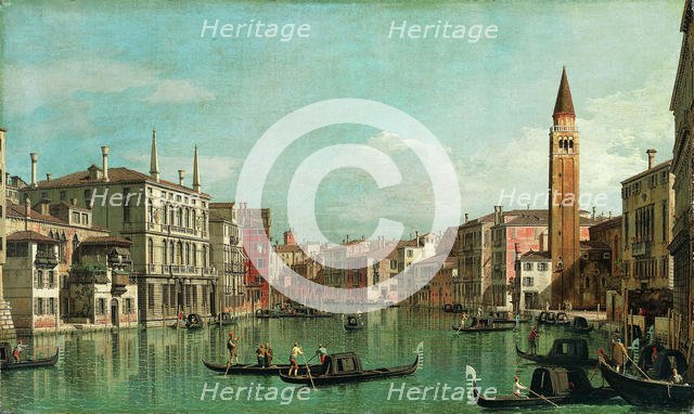 The Grand Canal, Venice, Looking Southeast, with the Campo della Carità to the Right, 1730s. Creator: Canaletto.
