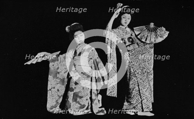 'Dancing girl Kimi-chiyo attender almost every Japanese-style party in Tokyo' c1900, (1921). Artist: Julian Leonard Street.