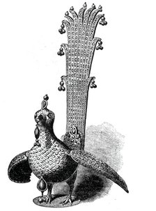 Tippo Saib's peacock, 1844. Creator: Unknown.