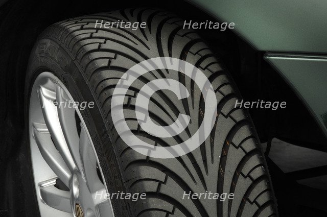 2002 MG TF 160 VVC tyre tread. Artist: Unknown.