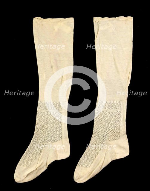 Stockings, American, 1850-60. Creator: Unknown.