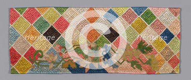 Panel (Furnishing Fabric), China, Qing dynasty (1644-1911), 1875/1900. Creator: Unknown.