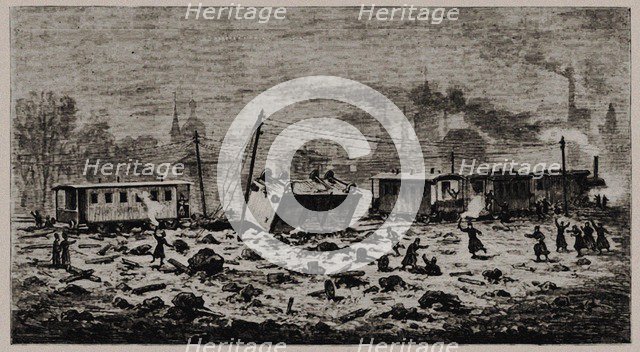 An explosion that destroyed the Tsar's Alexander II  freight car, November 1979, 1880.