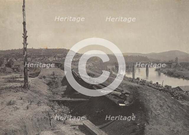 Defences of the Etawah Bridge, 1860s. Creator: George N. Barnard.