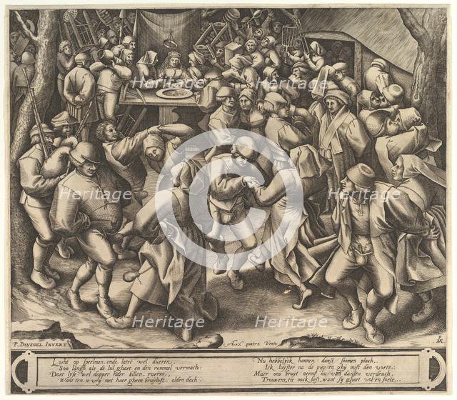 The Peasant Wedding Dance, after 1570. Creator: Pieter van der Heyden.