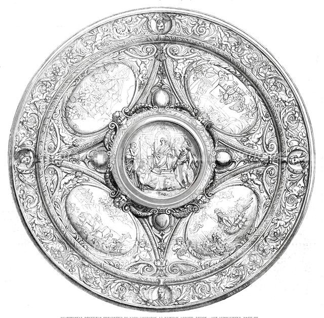 Testimonial recently presented to Lord Churston at Newton Abbott, Devon, 1860. Creator: Smyth.