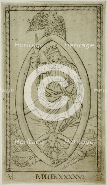 Jupiter, plate 46 from Planets and Spheres, c.1465. Creator: Unknown.