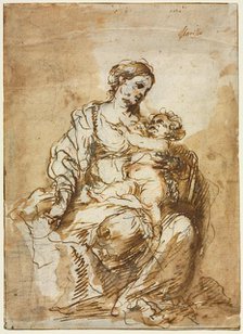 Madonna Nursing the Christ Child, c. 1670. Creator: Bartolomé Esteban Murillo (Spanish, 1617-1682).