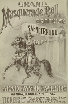Grand masquerade ball of the Brooklyn Saengerbund, c1887. Creator: Unknown.