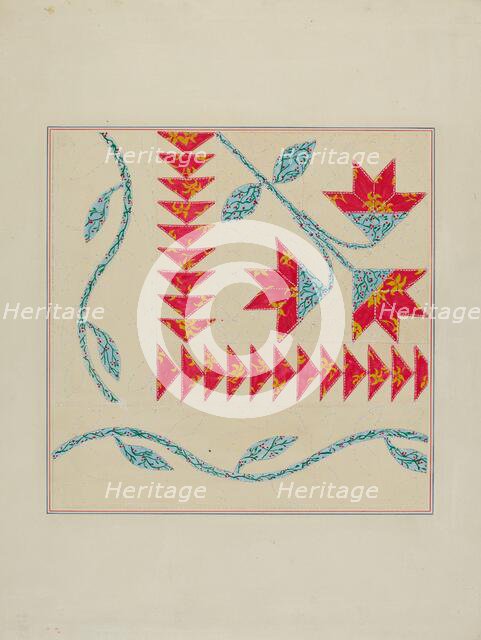 Quilt (Corner), c. 1940. Creator: William Kieckhofel.