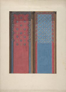 Design for the painted decoration of panels, second half 19th century. Creators: Jules-Edmond-Charles Lachaise, Eugène-Pierre Gourdet.