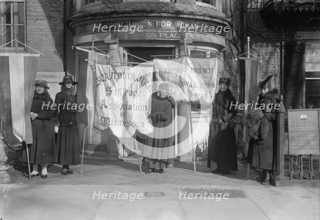 Woman Suffrage - Minnesota Group at Headquarters, 1917. Creator: Harris & Ewing.