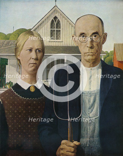'American Gothic', 1930. Artist: Grant DeVolson Wood.