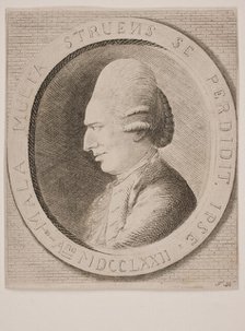 Portrait of Count Johann Friedrich Struensee (1737-1772), 1772. Creator: Kleve, Terkel (1743-1797).