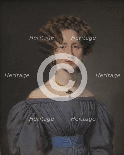 Cecilie Lonborg, who married ship's quartermaster Theodor Emil Ludvigsen in 1830, (1829). Creator: Christian Albrecht Jensen.