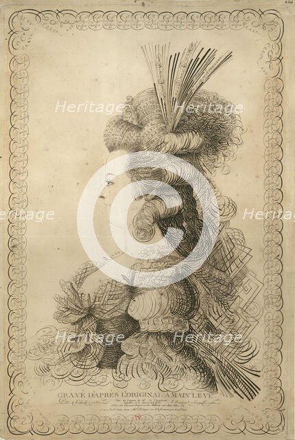 Portrait of Marie Antoinette (1755-1793), Archduchess of Austria and Queen..., 1787. Creator: Bernard, Jean-Joseph (1740-1809).