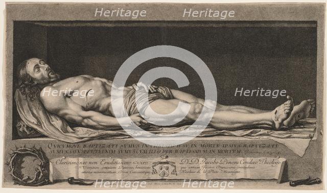 The Body of Christ in the Sepulchre, 1654. Creator: Nicolas de Platte-Montagne (French, 1631-1706).