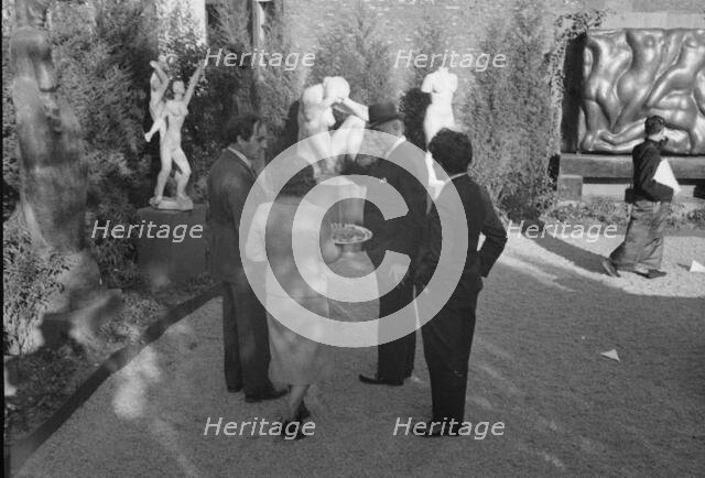 Zorach sculpture show, ca. 1922. Creator: Arnold Genthe.