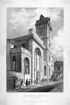 St Bartholomew-by-the-Exchange, City of London, 1837.  Artist: John Le Keux