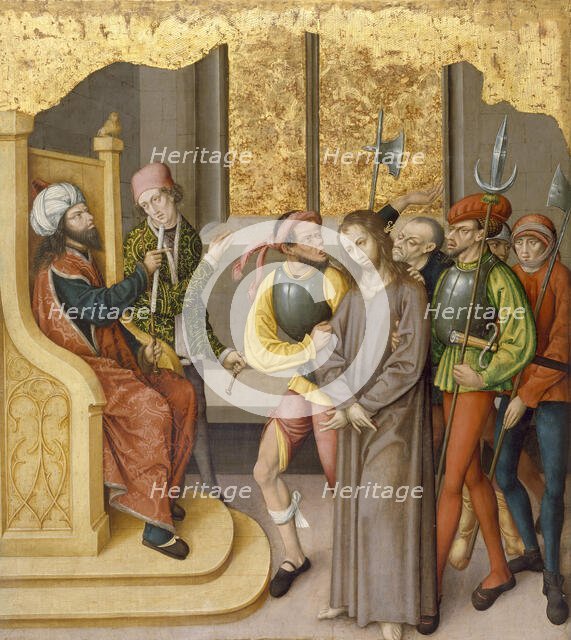 Altarpiece with the Passion of Christ: Christ before High Priest, c1480-1495. Creator: Unknown.