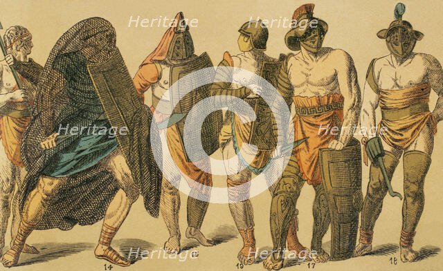 Gladiators, Roman Empire, 1881.  Creator: Unknown.