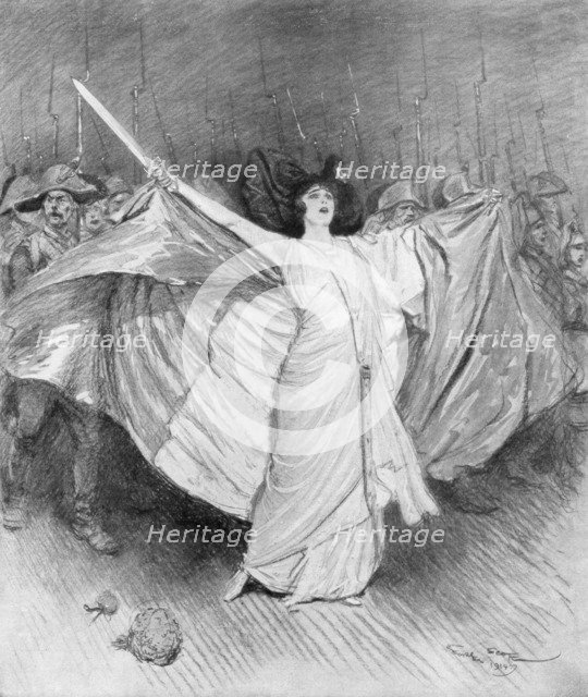 'La Marseillaise', L'Opera-Comique, 6 December 1914 (1926).Artist: Georges Bertin Scott