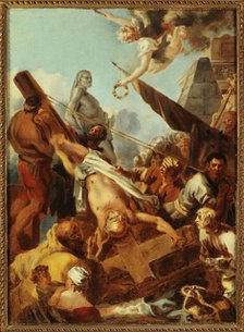 Crucifiement de saint Pierre. Esquisse pour le "may" de Notre-Dame de 1643, 1643. Creator: Sébastien Bourdon.
