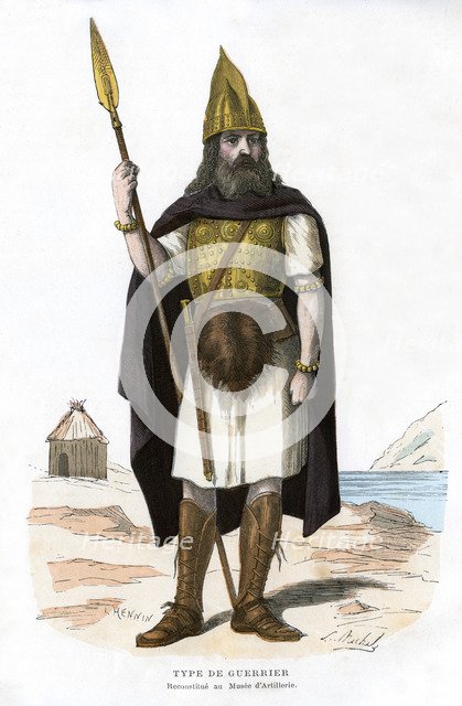 Warrior, possibly Gallic or Frankish, 1882-1884.Artist: Michelz