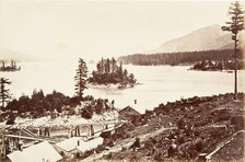 Islands in the Upper Cascades, Oregon, 1867, printed ca. 1876. Creator: Carleton Emmons Watkins.