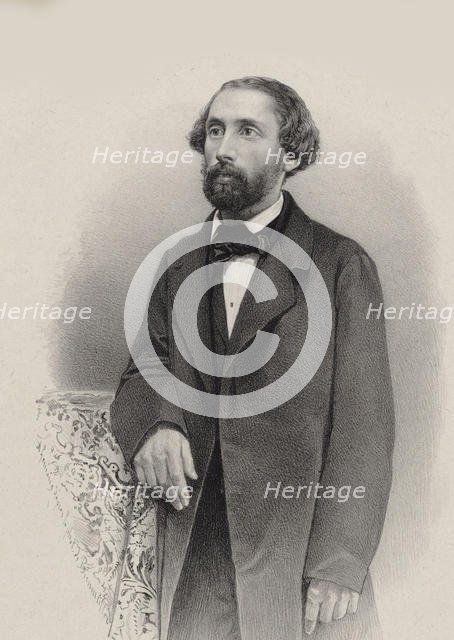 Portrait of the pianist and composer Julius Schulhoff (1825-1898) , 1860. Creator: Anonymous.