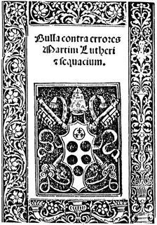 Title page of Leo X's Papal Bull, 1520. Artist: Unknown