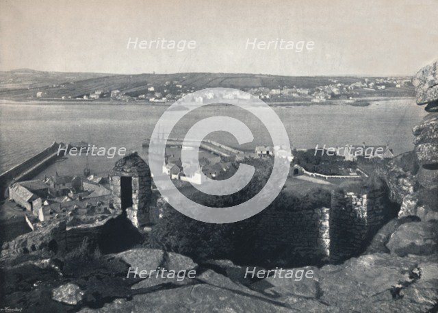 'Marazion - General View, Showing Harbour', 1895. Artist: Unknown.