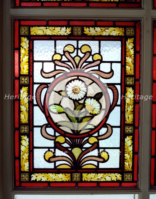 Stained glass window at Uffculme Hospital, Birmingham, West Midlands, 2000. Artist: JO Davies.