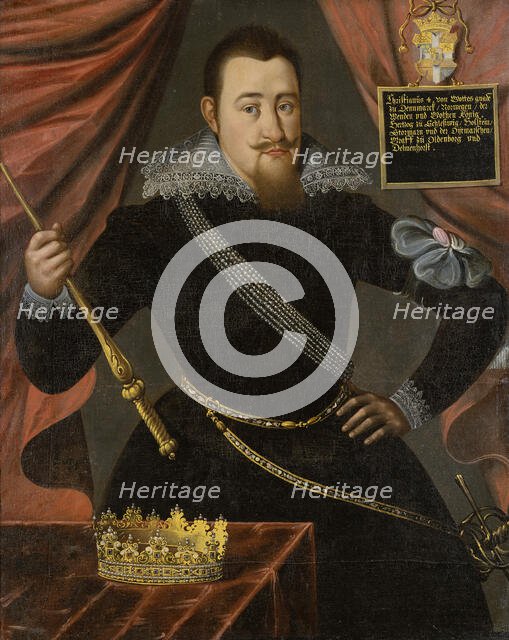 Christian IV, 1577-1648, king of Denmark and Norway, c17th century. Creator: Anon.