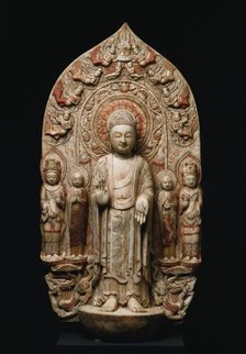 Stele with Shakyamuni and Maitreya, c. 570s. Creator: Unknown.