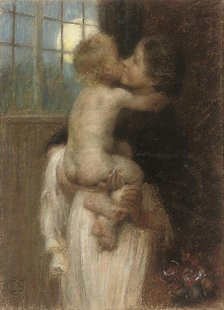 The Kiss, c. 1910. Creator: Stott, Edward (1858-1918).