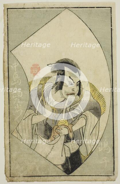 The Actor Nakajima Kanzaemon III, from "A Picture Book of Stage Fans (Ehon butai ogi)", Japan, 1770. Creator: Shunsho.