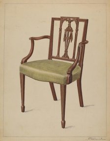 Armchair, c. 1936. Creator: Nicholas Gorid.