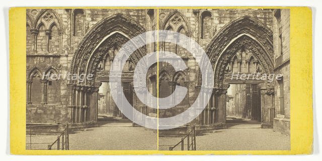 Door of Holyrood Abbey, 1867. Creator: Archibald Burns.